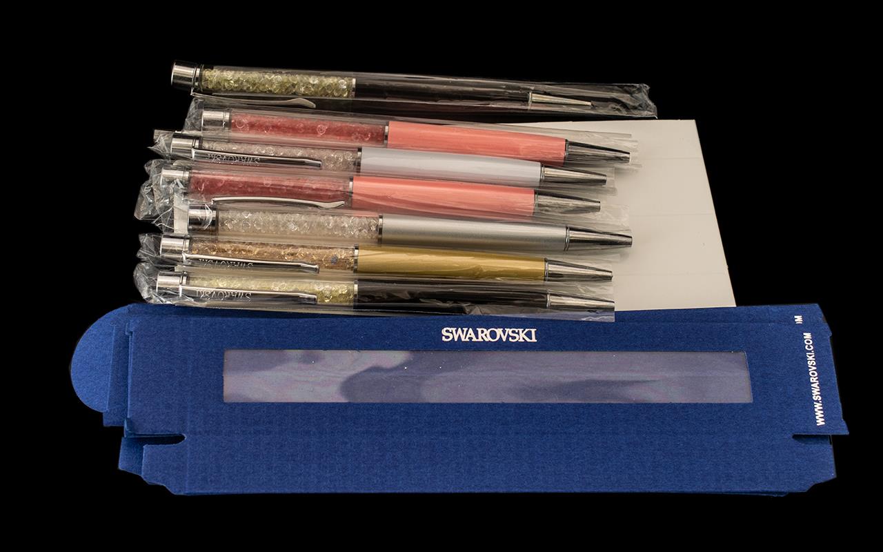 Collection of Swarovski Pens ( 7 ) In To - Image 2 of 2