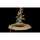Capodimonte Figural Electric Lamp with S