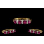 18ct Gold Attractive Ruby & Diamond Set