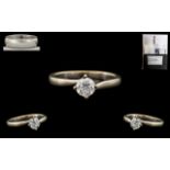 18ct Single Stone Diamond Ring round mod