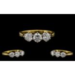 18ct Gold Attractive Three Stone Diamond