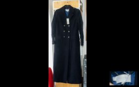 Hobbs Ladies Designer Navy Wool Coat, br