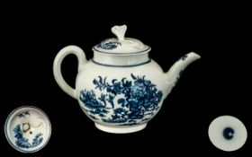 Late 18thC Worcester Underglaze Blue Mel