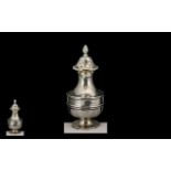 Solid Silver Antique Pepper Shaker. Hal