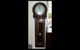 John Charles Barry, Neath c1870 Mahogany Regulator Wall Clock with dead beat escapement,