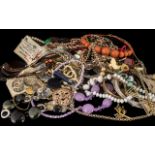 Collection of Costume Jewellery to include beads, chains, bracelets, etc.