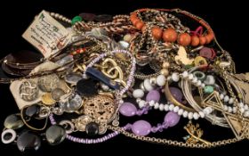 Collection of Costume Jewellery to include beads, chains, bracelets, etc.