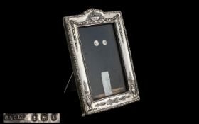 Edwardian Period 1902 - 1910 Nice Quality Ornate Sterling Silver Photo Frame,