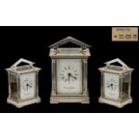 Charles Frodsham Ltd and Numbered Edition Top Quality Sterling Silver Cased Carriage Clock of Small
