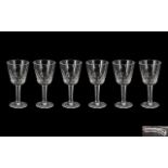 Waterford - Superb Quality Hand Made Cut Cyrstal Set of ( 6 ) Six Liquor Glasses ' Lisamore '