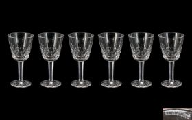 Waterford - Superb Quality Hand Made Cut Cyrstal Set of ( 6 ) Six Liquor Glasses ' Lisamore '