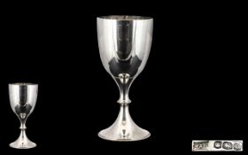 Walker & Hall Excellent Quality Sterling Silver Goblet of pleasing form in wonderful condition.