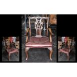 A Chippendale Georgian Style Carver Armchair,