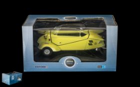 Oxford Automobile Company Scale 1:18 Diecast Model Car 'Heinkel Kabine' Yellow Colourway - Black