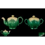 Wedgwood Majolica Cauliflower Teapot and Sugar Basin copy of 18thC creamware originally made around