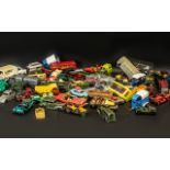 Box of Assorted Diecast Toy Cars, trucks, jeeps, lorries etc.