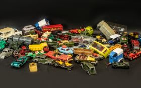 Box of Assorted Diecast Toy Cars, trucks, jeeps, lorries etc.