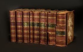 Set of 8 Large Leather Bound Books, The History of England Published by J & F Tallis,