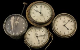 Four Smiths Vintage Car Interior Dashboard Clocks ( Crickle Wood Woks London ) 7187.