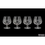 Waterford - Superb Set of 4 Cut Crystal Large Brandy Glasses.