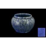 Royal Lancastrian Small Bowl, Blue Colour way with Drip Glaze Design. c.1930's. Height 3 Inches - 7.