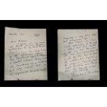 War Interest - Clementine Churchill Letter Dated November 1941, with 10 Downing Street address.