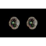 Mystic Topaz 9ct Gold Set Ladies Earrings.