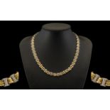 Bueche Girod Attractive and Stunning 9ct Two Tone Gold Necklace of good quality, fully hallmarked