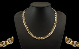 Bueche Girod Attractive and Stunning 9ct Two Tone Gold Necklace of good quality, fully hallmarked