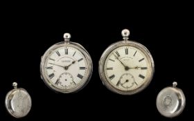 Robert Scanlon Preston Sterling Silver Lever - Key Wind Open Faced Pocket Watch.