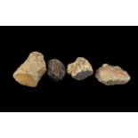 Small Collection Of Uncut Stones - Three rough uncut Opals & One rough uncut Anthracite (4 in total.