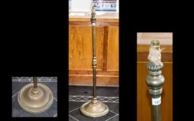 Edwardian Brass Standard Lamp with telescopic extension,