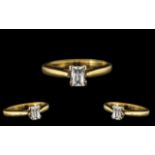 Ladies - Top Quality Millennial 2000 18ct Yellow Gold Single Stone Diamond Set Ring.