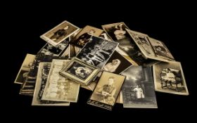 Collection of Old Photographs and Photo Postcards, First World War Period.