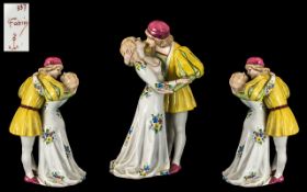 Luigi Fabris Signed Italian 1883 - 1952 and Hand Painted Porcelain Figure of Fine Quality. c.