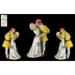 Luigi Fabris Signed Italian 1883 - 1952 and Hand Painted Porcelain Figure of Fine Quality. c.