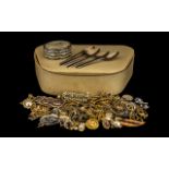 A Vanity Case Containing an Assortment of Costume Jewellery, Includes Bracelets, Earrings,