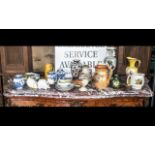 A Collection of Assorted Pottery to include display cabinet plates, modern Oriental ware,