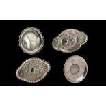 A Small Collection of Silver Pin Dishes, Various Shapes, All Hallmarked for Silver ( 4 ) In Total.