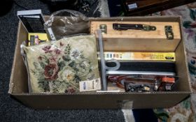 Box of Art Items & Hobby Crafts, comprising a new wooden box of oil paints,