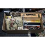 Box of Art Items & Hobby Crafts, comprising a new wooden box of oil paints,