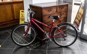 Raleigh Montis Boys Mountain Bike, red paintwork with black trim, 7 gears, excellent condition,