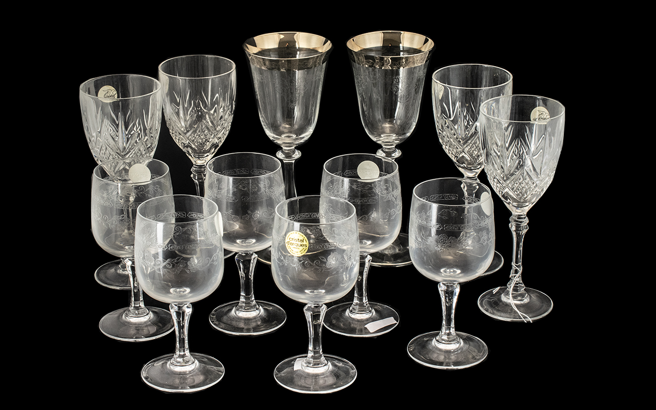 Collection of Crystal Glasses,