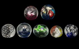 Collection of Decorative & Colourful Paperweights, nine in total,