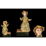 French 19th Century Superb Quality - Musical Wind Up Figural Autonaton. c.1860's.