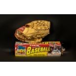 Box of Baseball Cards & Baseball Glove comprising boxed Topps '40 Years of Baseball' Cards,