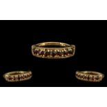 9ct Gold Ladies Gemstone Dress Ring. Ring size N.