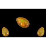 Ethiopian Large Pear Shaped Loose Natural Orange Fire Opal, Wonderful Colours. 16.1 cts, 3.