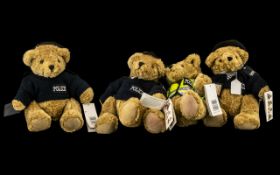 Collection of Four 'Great British Bobby' Teddy Bears. comprising two Emily Goodheart policewomen