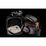 Collection of Three Cameras comprising Pentax, Olympus and Kodak Brownie,